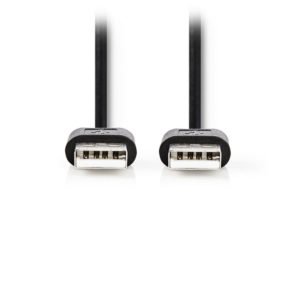 NEDIS CCGT60000BK20 USB 2.0 Cable A Male - A Male 2.00 m Black | ΚΑΛΩΔΙΑ / ADAPTORS | elabstore.gr