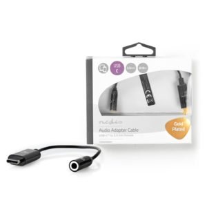 NEDIS CCBW65950BK015 USB-C Adapter USB-C Male - 3.5 mm Female 0.15 m Black | ΚΑΛΩΔΙΑ / ADAPTORS | elabstore.gr