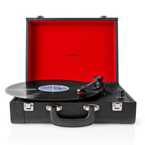 NEDIS TURN210BK Turntable 18 W Bluetooth Suitcase Black | ΕΙΚΟΝΑ / ΗΧΟΣ | elabstore.gr