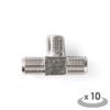 NEDIS CSGP41957ME Satellite & Antenna Adapter F Female - 2x F Female 10 pieces M | ΚΑΛΩΔΙΑ / ADAPTORS | elabstore.gr
