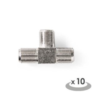 NEDIS CSGP41957ME Satellite & Antenna Adapter F Female - 2x F Female 10 pieces M | ΚΑΛΩΔΙΑ / ADAPTORS | elabstore.gr