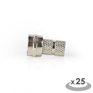NEDIS CSVC41907ME F Connector Male For 5.5mm Coaxial Cables 25 pieces Metal | ΚΑΛΩΔΙΑ / ADAPTORS | elabstore.gr