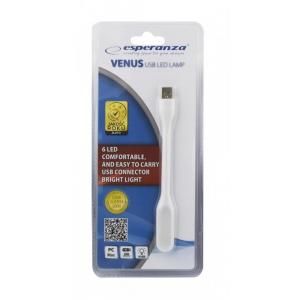 ESPERANZA USB LED φακός Venus EA147W για laptop, 6 LED, λευκός | Αξεσουάρ για Laptop | elabstore.gr