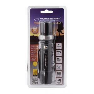 ESPERANZA Φακός Sirius EOT003, Cree Q5 LED, 5W, 250 lumens, μαύρος | Φωτισμός | elabstore.gr