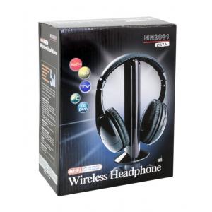 Ασύρματα ακουστικά MH2001 με FM tuner, 3.5mm, μαύρα | Συνοδευτικά PC | elabstore.gr
