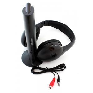 Ασύρματα ακουστικά MH2001 με FM tuner, 3.5mm, μαύρα | Συνοδευτικά PC | elabstore.gr