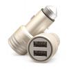 POWERTECH Φορτιστής Αυτοκινήτου PT-758, 2x USB, 2.1A, χρυσός | Αξεσουάρ κινητών | elabstore.gr