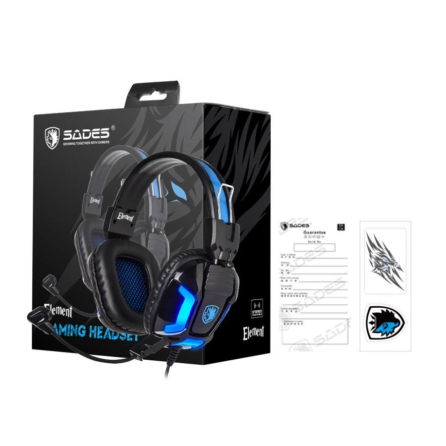 SADES Gaming Headset Element SA-702-BL, blue LED, 3.5mm, 40mm ακουστικά | eLabstore.gr SADES Gaming Headset Element SA-702-BL, blue LED, 3.5mm, 40mm ακουστικά - Image 6