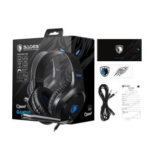 SADES Gaming Headset Cpower SA-716-BL, multiplatform, 3.5mm | eLabstore.gr SADES Gaming Headset Cpower SA-716-BL, multiplatform, 3.5mm | eLabstore.gr