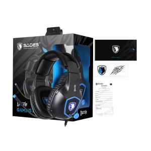 SADES Gaming Headset Dazzle SA-905-BL, 7.1CH, USB, 50mm ακουστικά | eLabstore.gr