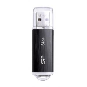 SILICON POWER USB Flash Drive Ultima U02, 64GB, USB 2.0, μαύρο | Συνοδευτικά PC | elabstore.gr