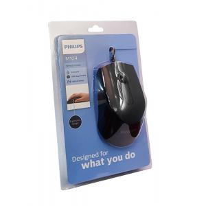 PHILIPS ενσύρματο ποντίκι SPK7104-BK, 1200DPI, USB, 3 πλήκτρα, μαύρο | Συνοδευτικά PC | elabstore.gr