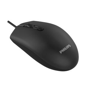 PHILIPS ενσύρματο ποντίκι SPK7204-ΒΚ, 1200DPI, USB, 4 πλήκτρα, μαύρο | Συνοδευτικά PC | elabstore.gr
