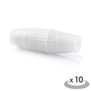 NEDIS CSGP40980WT Cable Joiner for Coax Cables 10 Pieces White | ΚΑΛΩΔΙΑ / ADAPTORS | elabstore.gr