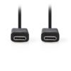 NEDIS CCGP64750BK10 USB 3.1 Cable (Gen2) Type-C Male - Type-C Male 1.0 m Black | ΚΑΛΩΔΙΑ / ADAPTORS | elabstore.gr