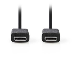 NEDIS CCGP64750BK10 USB 3.1 Cable (Gen2) Type-C Male - Type-C Male 1.0 m Black | ΚΑΛΩΔΙΑ / ADAPTORS | elabstore.gr