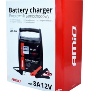 AMIO φορτιστής μπαταριών 12V/8A 02086, με αναλογική ένδειξη και ασφάλεια | Gadgets | elabstore.gr