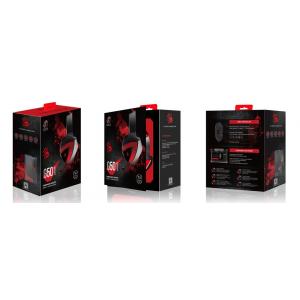 BLOODY Gaming Headset BLD-G501, 7.1CH, 40mm, USB, 100dB, μαύρα | Συνοδευτικά PC | elabstore.gr