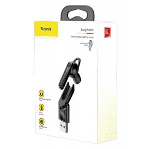 BASEUS bluetooth headset NGCX-01, μαγνητικό, μαύρο | Αξεσουάρ κινητών | elabstore.gr