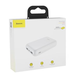 BASEUS power bank PPJAN-A02 10000mAh, 2.1A, 2x output, λευκό | eLabstore.gr BASEUS power bank PPJAN-A02 10000mAh, 2.1A, 2x output, λευκό | eLabstore.gr