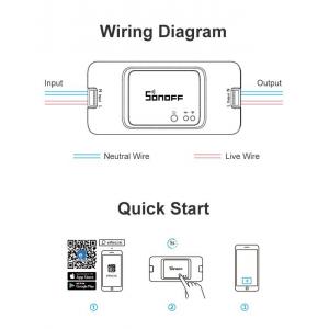 SONOFF Smart διακόπτης SNF-BASICR3, 10A, WiFi, λευκός | Οικιακές & Προσωπικές Συσκευές | elabstore.gr