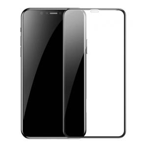 POWERTECH Tempered Glass 3D Full face για iPhone 11, titanium, μαύρο | Αξεσουάρ κινητών | elabstore.gr