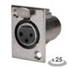 NEDIS CAVC15911ME XLR Chassis Mount XLR 3-pin Female 25 pieces Metal | ΚΑΛΩΔΙΑ / ADAPTORS | elabstore.gr