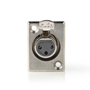 NEDIS CAVC15911ME XLR Chassis Mount XLR 3-pin Female 25 pieces Metal | ΚΑΛΩΔΙΑ / ADAPTORS | elabstore.gr