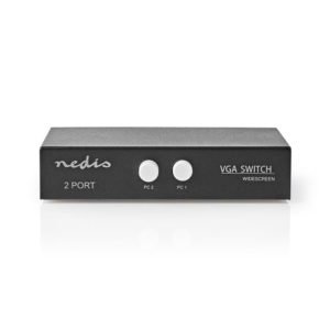 NEDIS CSWI5902BK 2-Port VGA Switch Black | ΕΙΚΟΝΑ / ΗΧΟΣ | elabstore.gr