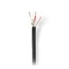 NEDIS CABR1525BK1000 Microphone Cable 2x 0.25 mm2 100 m Reel Black | ΚΑΛΩΔΙΑ / ADAPTORS | elabstore.gr