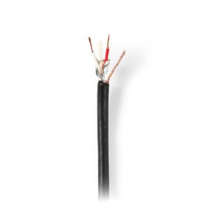NEDIS CABR1525BK1000 Microphone Cable 2x 0.25 mm2 100 m Reel Black | ΚΑΛΩΔΙΑ / ADAPTORS | elabstore.gr