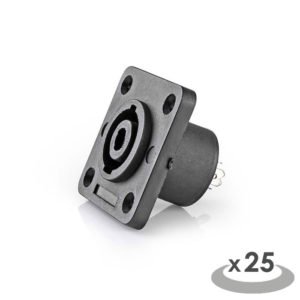 NEDIS CAVC16902BK Speaker Connector Speaker 4-pin Female 25 pieces Square Black | ΚΑΛΩΔΙΑ / ADAPTORS | elabstore.gr