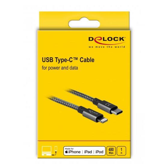 DELOCK Καλώδιο USB Type-C σε Lightning 85297, copper, 480Mbps, 1m, γκρι | eLabstore.gr DELOCK Καλώδιο USB Type-C σε Lightning 85297, copper, 480Mbps, 1m, γκρι | Αξεσουάρ κινητών | elabstore.gr