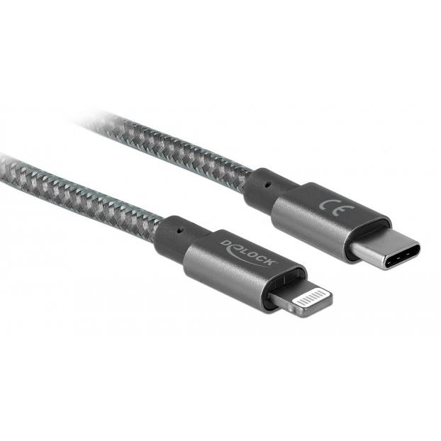 DELOCK Καλώδιο USB Type-C σε Lightning 85297, copper, 480Mbps, 1m, γκρι | eLabstore.gr DELOCK Καλώδιο USB Type-C σε Lightning 85297, copper, 480Mbps, 1m, γκρι | Αξεσουάρ κινητών | elabstore.gr
