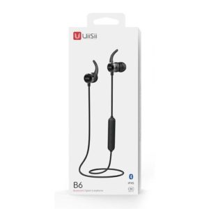 UIISII Earphones B6-BK, Bluetooth 5.0, 8mm, 100dB, μαύρα | Αξεσουάρ κινητών | elabstore.gr