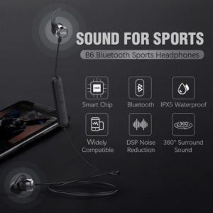 UIISII Earphones B6-WH, Bluetooth 5.0, 8mm, 100dB, λευκά | Αξεσουάρ κινητών | elabstore.gr