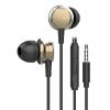 UIISII Earphones Metal HM9-GD, 3.5mm, 10mm, 102dB, 1.2m, χρυσά | Αξεσουάρ κινητών | elabstore.gr