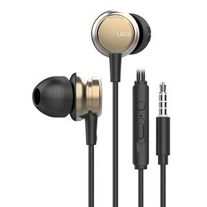 UIISII Earphones Metal HM9-GD, 3.5mm, 10mm, 102dB, 1.2m, χρυσά | Αξεσουάρ κινητών | elabstore.gr