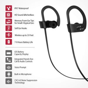 MPOW bluetooth earphones Flame 088A, IPX7, μικρόφωνο, μαύρο | eLabstore.gr MPOW bluetooth earphones Flame 088A, IPX7, μικρόφωνο, μαύρο | Αξεσουάρ κινητών | elabstore.gr