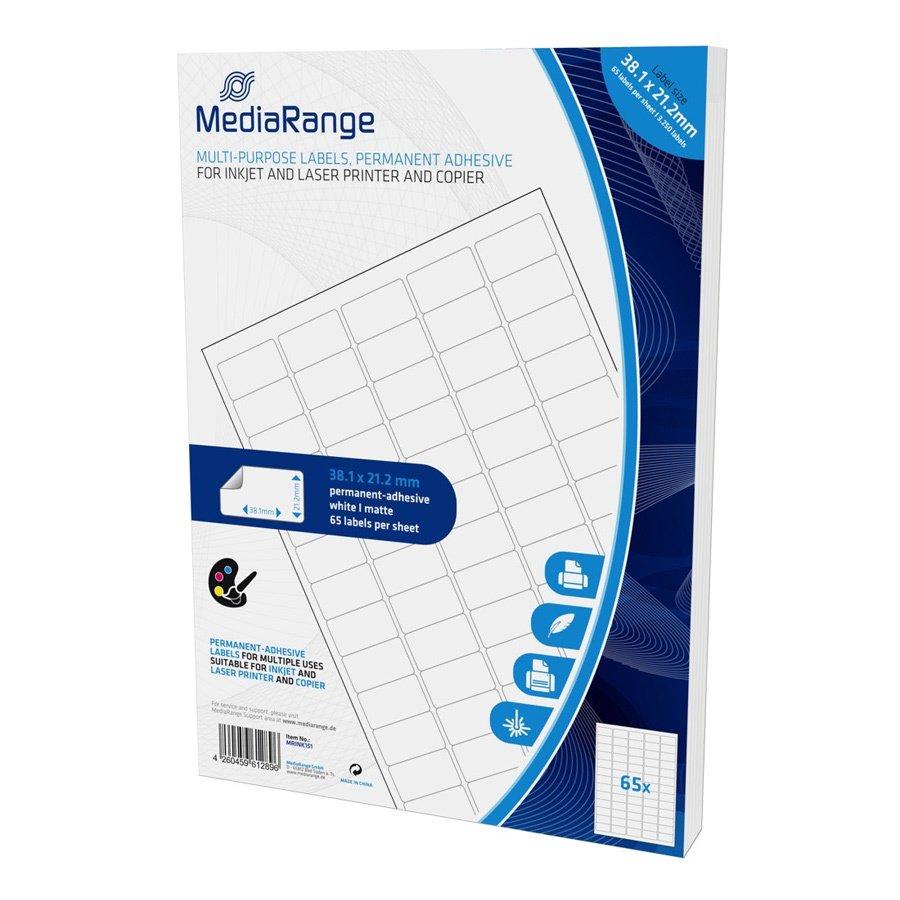 MEDIARANGE Ετικέτες πολλαπλών χρήσεων MRINK151, 38.1x21.2mm, 3250τμχ | eLabstore.gr MEDIARANGE Ετικέτες πολλαπλών χρήσεων MRINK151, 38.1x21.2mm, 3250τμχ | Αναλώσιμα - Είδη Γραφείου | elabstore.gr