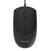 PHILIPS ενσύρματο ποντίκι SPK7244, 1000DPI, USB, 3 πλήκτρα, μαύρο | Συνοδευτικά PC | elabstore.gr