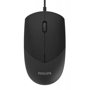 PHILIPS ενσύρματο ποντίκι SPK7244, 1000DPI, USB, 3 πλήκτρα, μαύρο | Συνοδευτικά PC | elabstore.gr