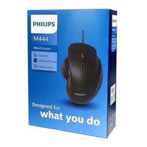 PHILIPS ενσύρματο ποντίκι SPK7444, 3200DPI, USB, 6 πλήκτρα, μαύρο | eLabstore.gr