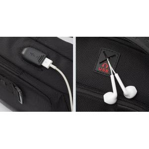 ARCTIC HUNTER Τσάντα Crossbody XB00100-BK, USB, αδιάβροχη, μαύρο | eLabstore.gr