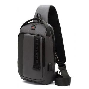 ARCTIC HUNTER Τσάντα Crossbody XB00100-GY, USB, αδιάβροχη, γκρι | Οικιακές & Προσωπικές Συσκευές | elabstore.gr