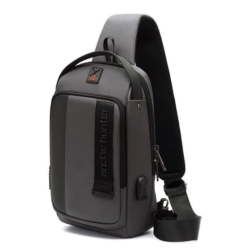 ARCTIC HUNTER Τσάντα Crossbody XB00100-GY, USB, αδιάβροχη, γκρι | eLabstore.gr ARCTIC HUNTER Τσάντα Crossbody XB00100-GY, USB, αδιάβροχη, γκρι | Οικιακές & Προσωπικές Συσκευές | elabstore.gr