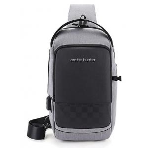ARCTIC HUNTER Τσάντα Crossbody XB00105-BK, USB, αδιάβροχη, γκρι | eLabstore.gr ARCTIC HUNTER Τσάντα Crossbody XB00105-BK, USB, αδιάβροχη, γκρι | Οικιακές & Προσωπικές Συσκευές | elabstore.gr