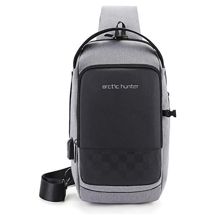 ARCTIC HUNTER Τσάντα Crossbody XB00105-BK, USB, αδιάβροχη, γκρι | eLabstore.gr ARCTIC HUNTER Τσάντα Crossbody XB00105-BK, USB, αδιάβροχη, γκρι | Οικιακές & Προσωπικές Συσκευές | elabstore.gr