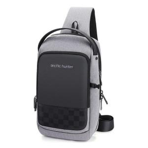 ARCTIC HUNTER Τσάντα Crossbody XB00105-BK, USB, αδιάβροχη, γκρι | Οικιακές & Προσωπικές Συσκευές | elabstore.gr