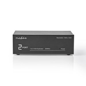 NEDIS CSPL5902BK 2-Port VGA Splitter Black | ΕΙΚΟΝΑ / ΗΧΟΣ | elabstore.gr